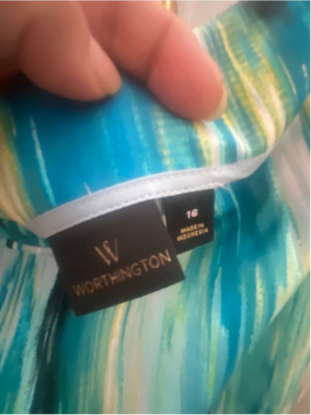Women's Worthington Teal & Green skirt Set Size 14 - Picture 10 of 12
